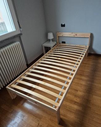 letto singolo Ikea con rete e doghe 