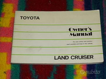 libretto uso e manutenzione TOYOTA LAND CRUISER
