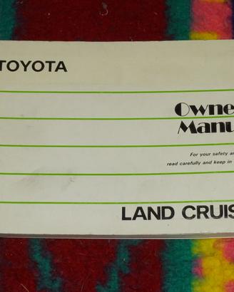libretto uso e manutenzione TOYOTA LAND CRUISER
