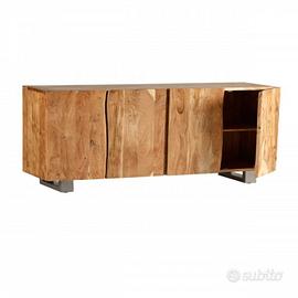 Credenza in Acacia e Metallo 150 cm per Soggiorno