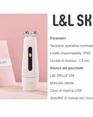 Massaggiatore VISO ad ultrasuoni 3in1 L&L Sikn VIA