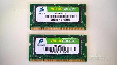 RAM 512MB DDR SODIMM Corsair Memory (VS512SDS333)