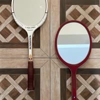 Racchette da tennis di legno vintage con specchio