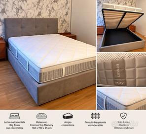 Letto contenitore con materasso 