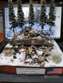 Diorama 1:35 carro armato USA M4 Sherman Ardenne
