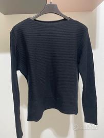 Maglia maniche lunghe da donna nero Taglia L