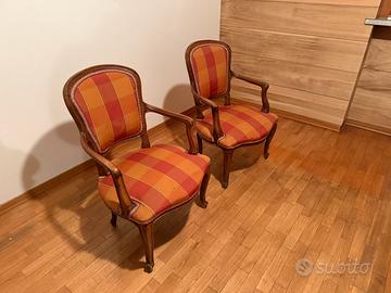 Poltroncine legno e stoffa