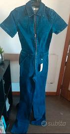 Nuova tuta in denim, taglia XXS