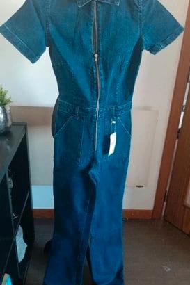 Nuova tuta in denim, taglia XXS