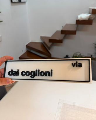 Via dai cogli… faccia singola
