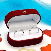 Coppia fedine argento 925 regolabili fidanzamento 