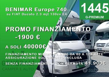 CAMPER BENIMAR DUCATO MANSARDATO 6 POSTI GARAGE CL