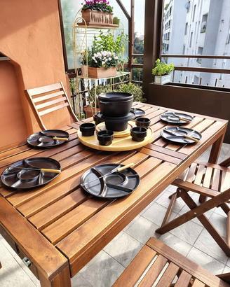 Set per bourguignonne con pentola in ghisa