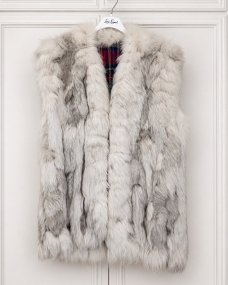 Gilet in vera volpe bianca tg 44