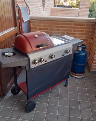 barbecue 3  bruciatori +piastra+fornello bombola