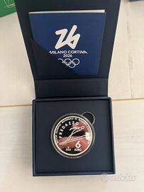 6€ Argento Cortina 2026 Predazzo Tiratura 2500