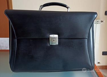 BORSA IN VERA PELLE NERA SERGIO TACCHINI