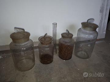 vasi vetro per farmacia cucina antichi