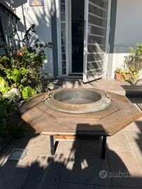 Antico braciere ottagonale fine ‘800