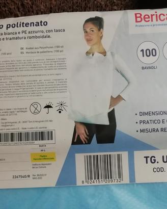 Bavaglio politenato con tasca 