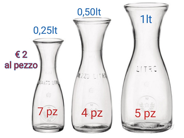 Brocche caraffe in vetro