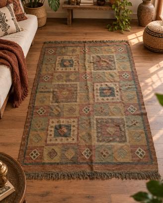 Tappeto kilim artigianale arredamento etnico-boho 