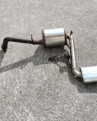 scarico sportivo Toyota Yaris 1.0 69cv 2011