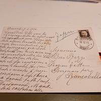 Storia filatelica 5 cartoline affrancate secondo i