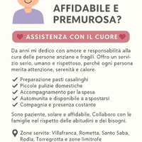 Dama da compagnia, badante , baby Sitter colf