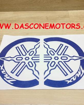 2 adesivi scudo tmax 500 530 560 BLU BLù