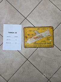 Rara targa Vintage La Pâte