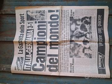 gazzetta dello sport del 1982 Italia campione del 