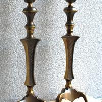 COPPIA LAMPADE DA COMODINO IN BRONZO - anni 60/70