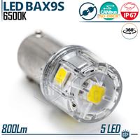 Lampadina LED BAX9S H6W Luce Bianca NO Error