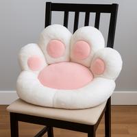 Cuscino sedia zampa gatto bianco/rosa morbido
