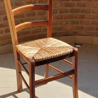 6 sedie in legno impagliate