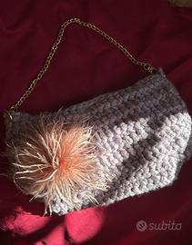 Borsa in Lana Crochet Color Glicine – Fatto a Mano