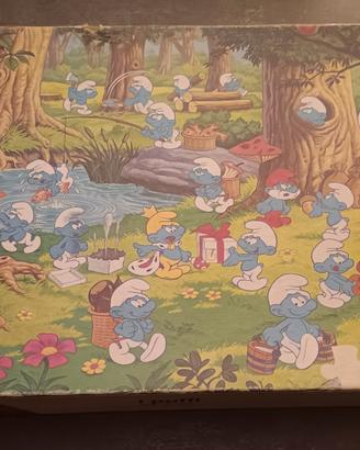 Puzzle Vintage anni '80 Clem Toys "Puffi"