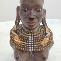 Busto in legno di donna. Africa anni 70. Scultura 