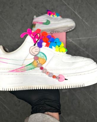 🌈Nike Air Force 1 Rainbow handmade uniche 37.5