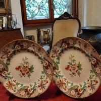 Coppia piatti antichi porcellana giapponese