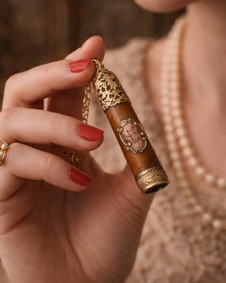 Antico bocchino decorato con monogramma