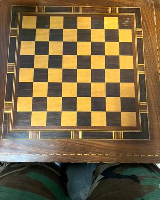 Tavolino a scacchi + poltroncina e specchio 60x60