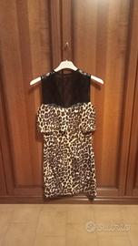 Vestito Guess leopardato e con pizzo nero