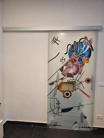 Porta scorrevole artistica kandinsky