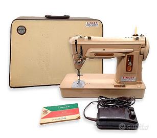 SINGER 404 M13, AGO OBLIQUO, BAULE, FUNZIONANTE