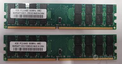 Coppia moduli RAM DDR2 4 GB