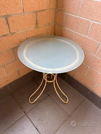 2 Tavolini Vintage in Vetro e Metallo