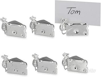 Supporto Segnaposto Silberkanne Argento set 6 pz.