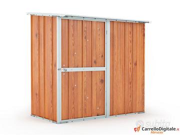 Box casetta giardino Acciaio 174x100 fin legno
